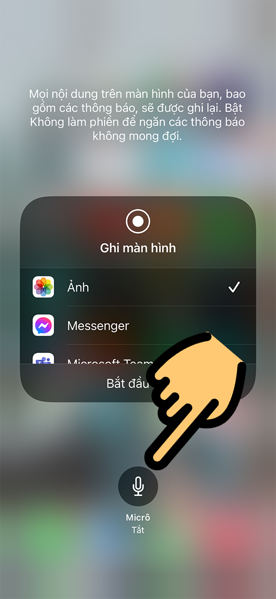 Bước 2: Vuốt từ góc trên bên phải xuống hoặc vuốt từ dưới lên